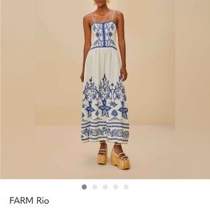 FARM Rio White & Blue Maxi Summer Dress!
New w/tags.